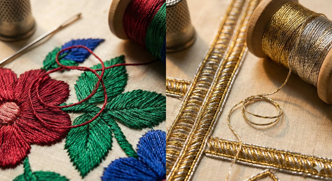 Resham & Tilla: Understanding These Essential Pakistani Embroidery Threads