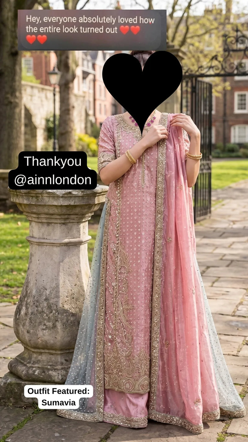 Client wearing our outfit